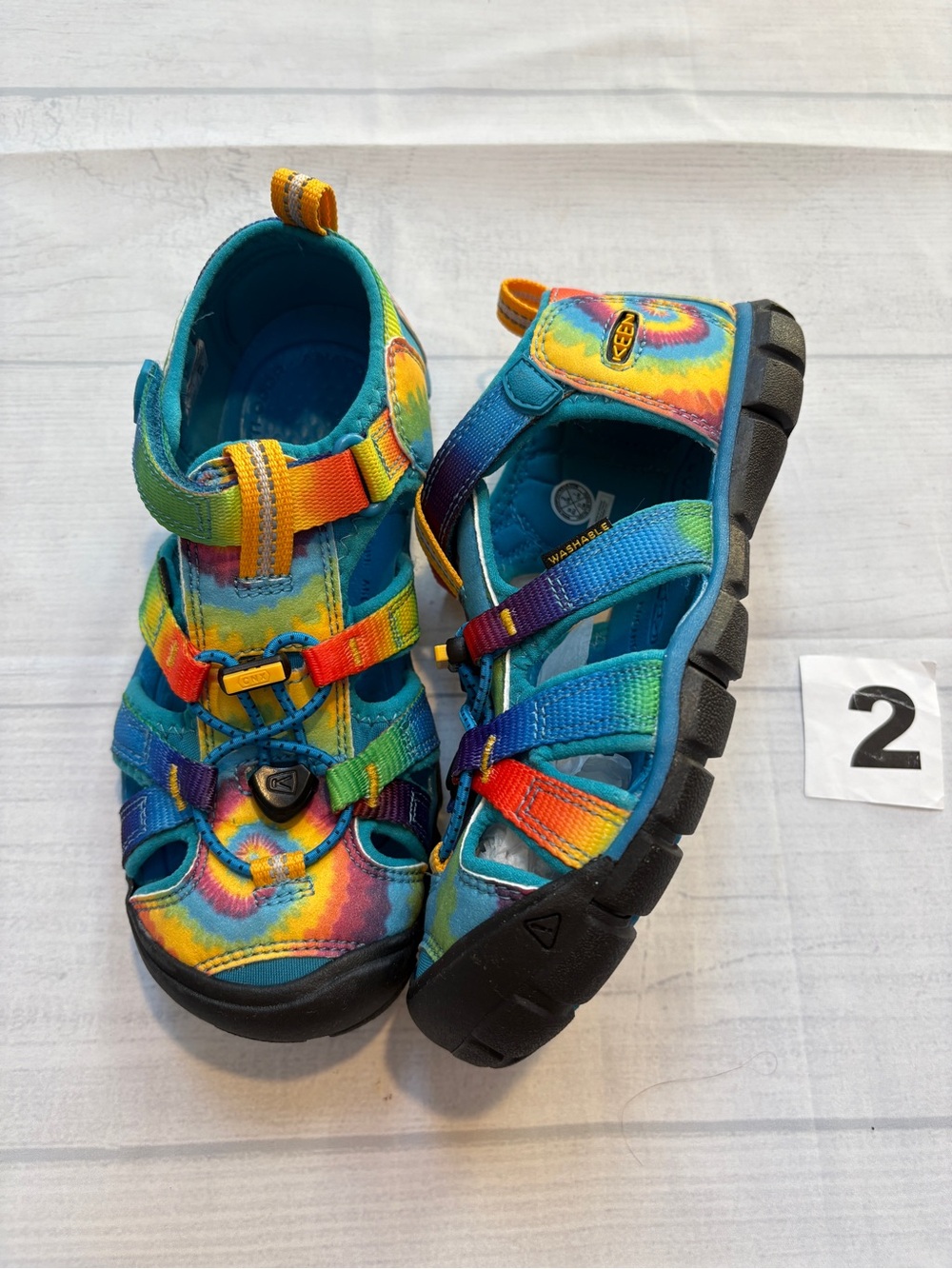 Keen Kids Tie-Dye Sport Sandals - Teal Multi
